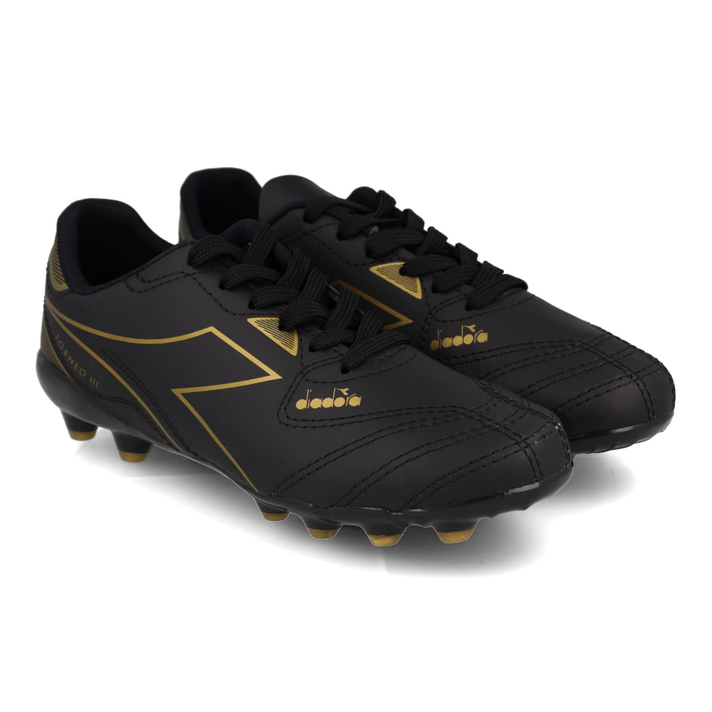 Diadora Chuteira DFAF149-01 TORNEO III INF CPO Preto-Dourado Sint_9__01